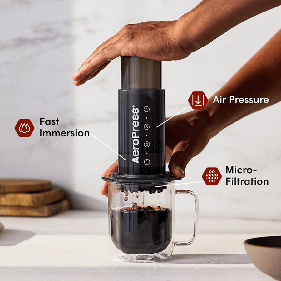 AeroPress brewing infographic